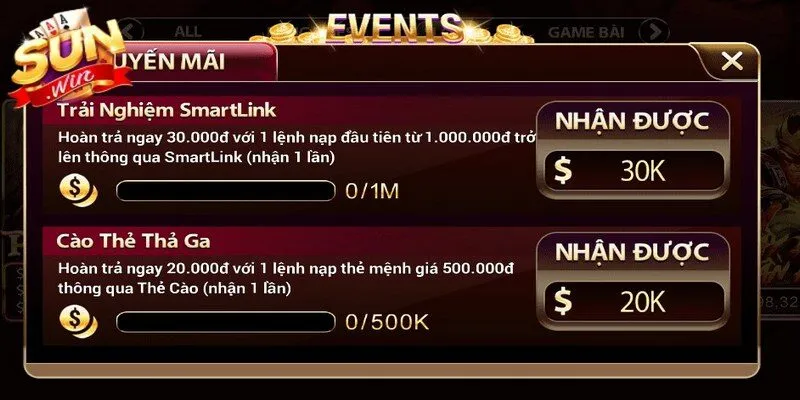 Khuyến mãi được xây dựng riêng biệt để Sunwin tri ân bet thủ