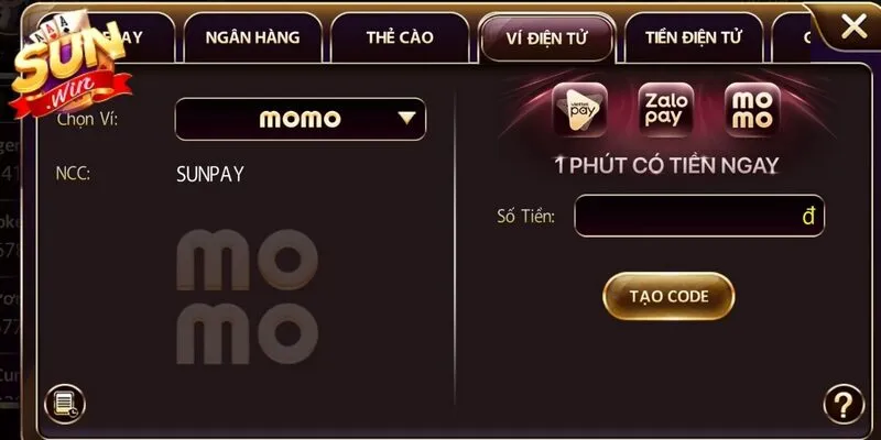 Nạp Tiền Sunwin - Giao Dịch Thần Tốc, Bảo Mật Tuyệt Đối 11 Sunwin Sử dụng ví điện tử để tăng số dư tài khoản đang rất thịnh hành