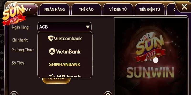 Nạp Tiền Sunwin - Giao Dịch Thần Tốc, Bảo Mật Tuyệt Đối 10 Sunwin Mỗi hình thức giao dịch nạp tiền Sunwin cung cấp thêm hướng dẫn